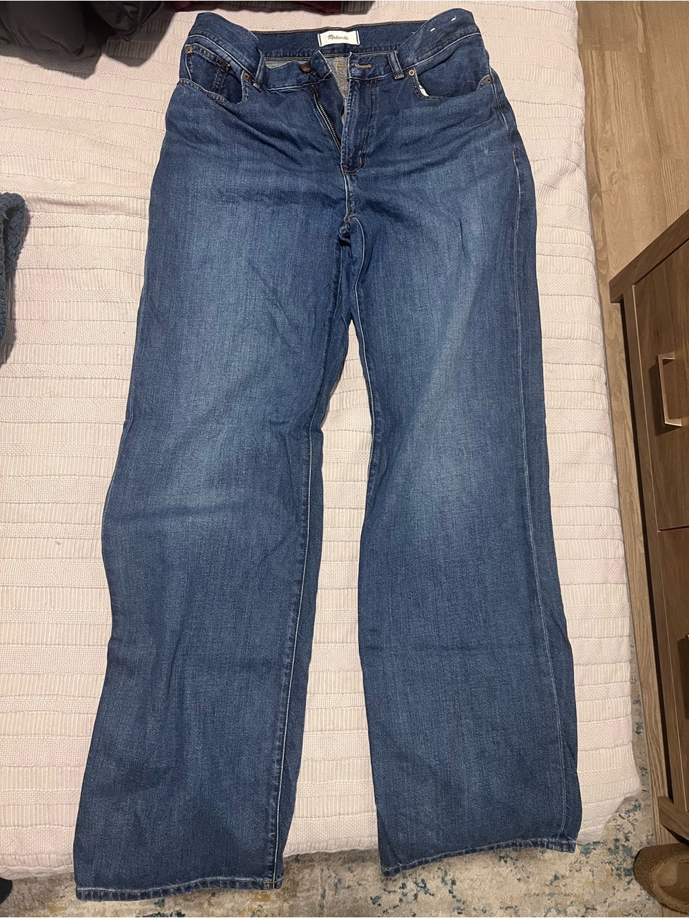 Madewell Women's Blue Wide Leg Jeans - 29 tall